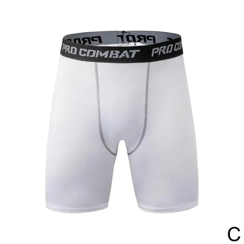 Men Sports Leggings Fitness Elastic Compression Tights Drying Quick Size Fitness Plus Pants Running Training Stretch Shorts