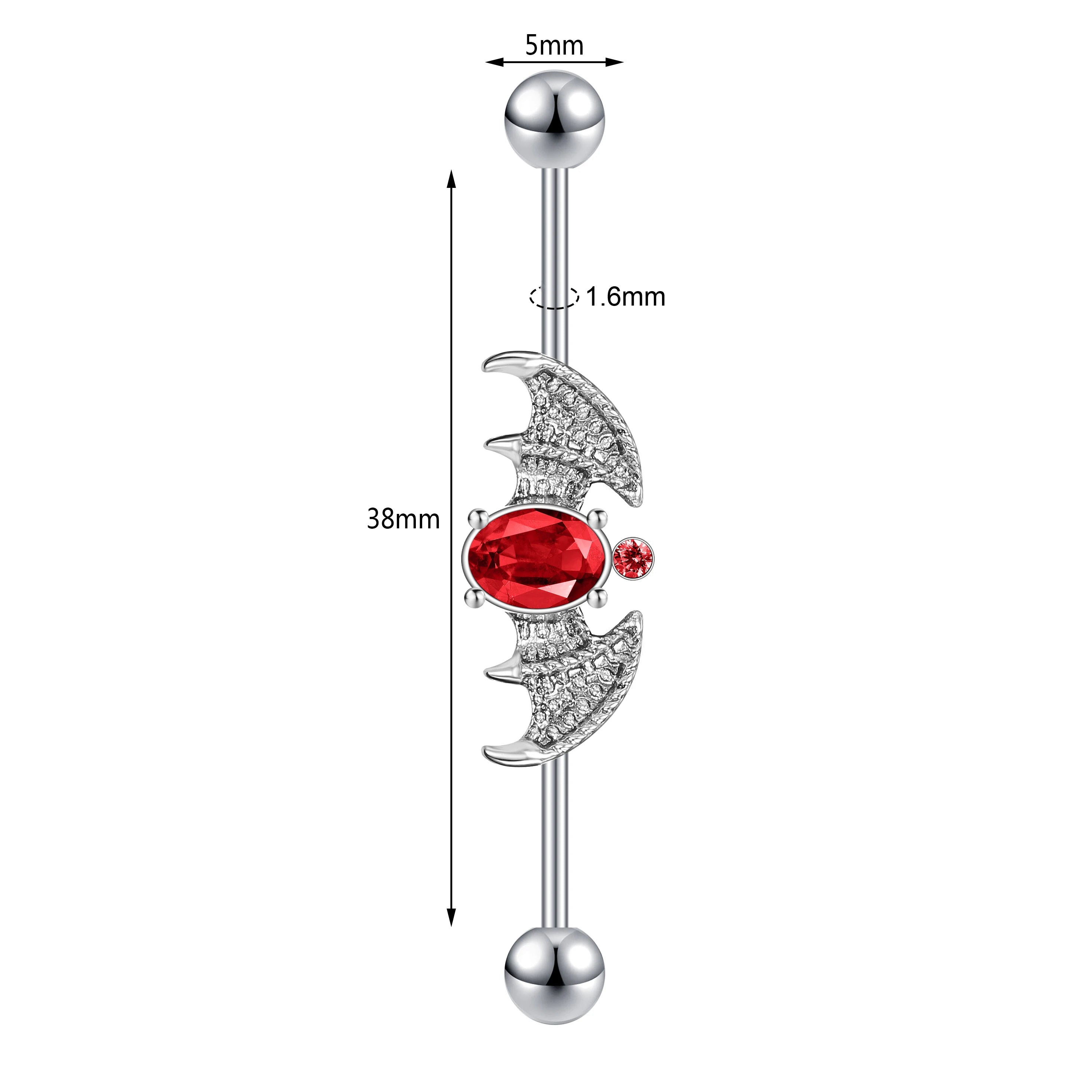 AOEDEJ Industrial Piercing Earring Women Stainless Steel Helix Ear Piercing Dragon Snake Long Earring Jewelry Barbell Earring