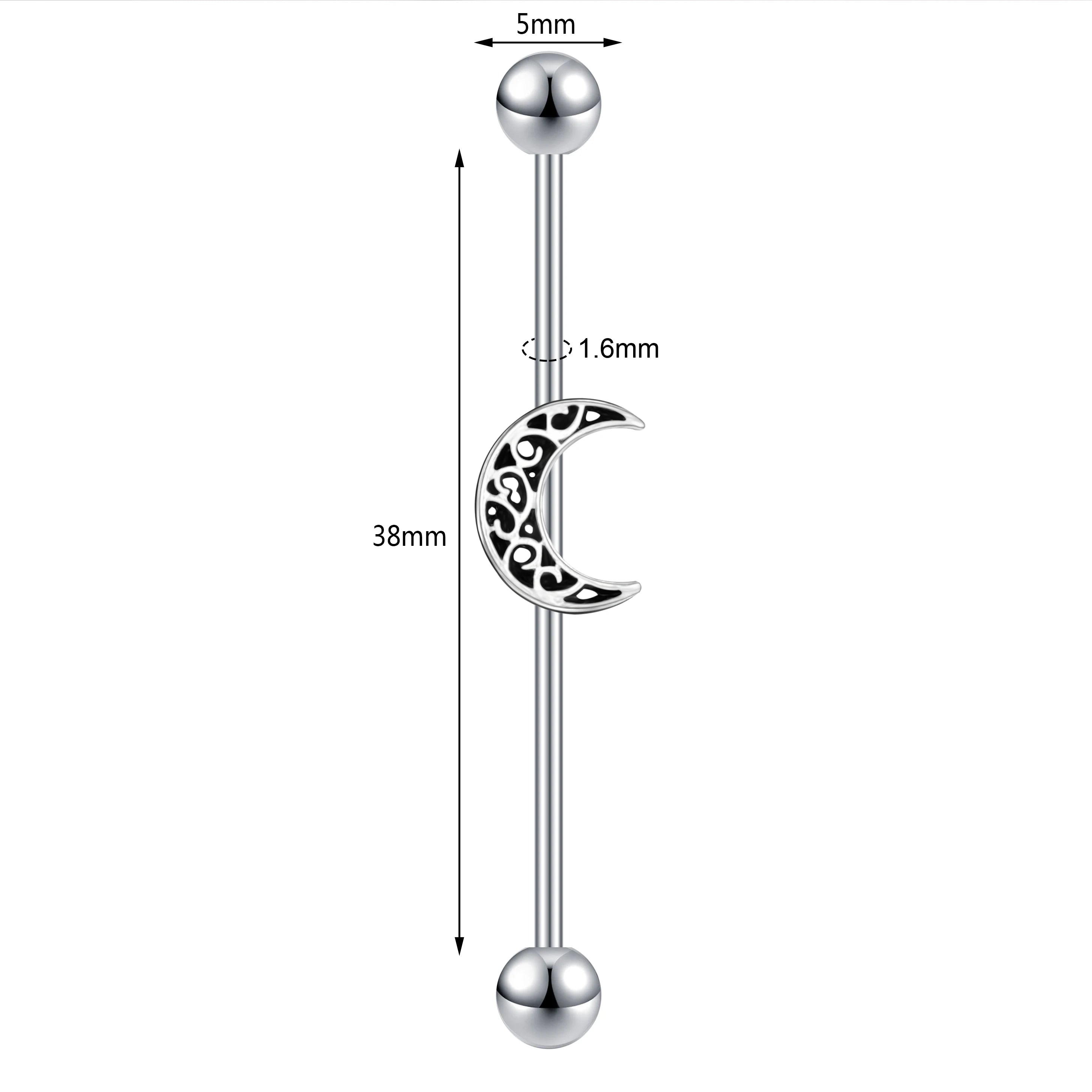 AOEDEJ Industrial Piercing Earring Women Stainless Steel Helix Ear Piercing Dragon Snake Long Earring Jewelry Barbell Earring