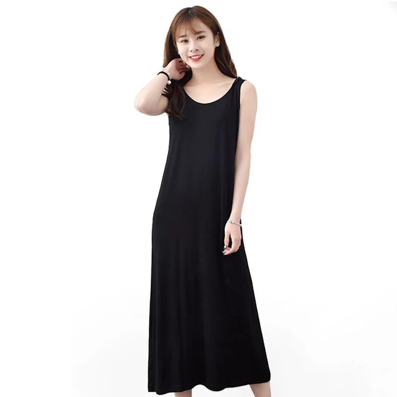 Summer Women Casual Sleepwear Long Modal Nightgown Nightie Loose Home Dress Sexy Lingerie Nightdress Oversize 4XL 5XL 6XL 7XL