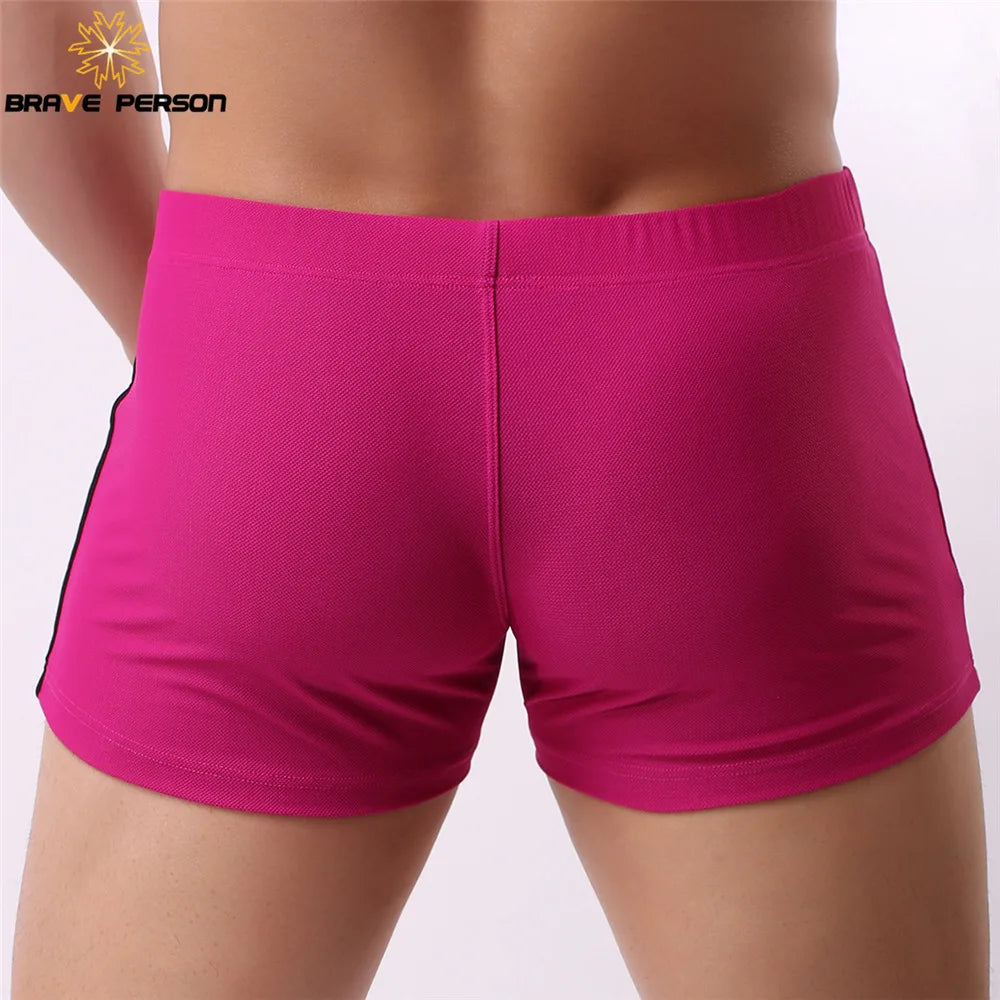 BRAVE PERSON Men's Breathable Soft Boxer Shorts Loose Fit Comfortable Lounge Sleepwear Underwear for Home
