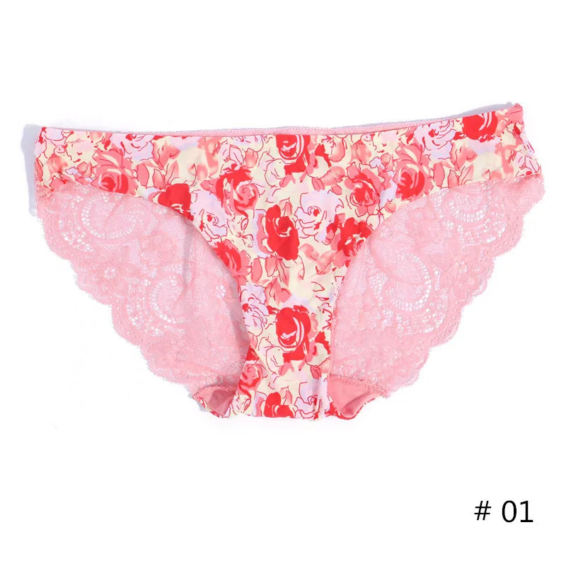 Lace Women's Panties Sexy Female Underwear Seamless Ladies Briefs Low-rise Lingerie Soild Panty Girls Briefs Tangas Slip Femme