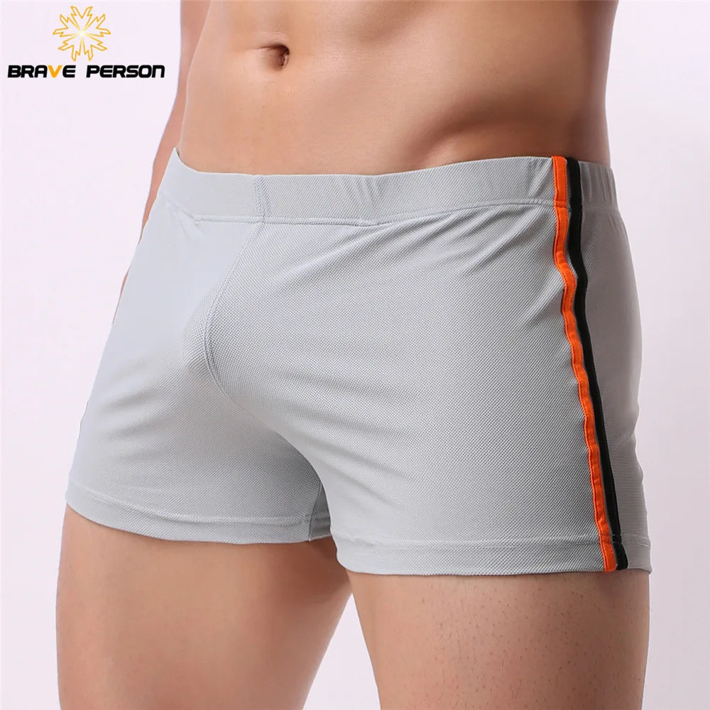 BRAVE PERSON Men's Breathable Soft Boxer Shorts Loose Fit Comfortable Lounge Sleepwear Underwear for Home