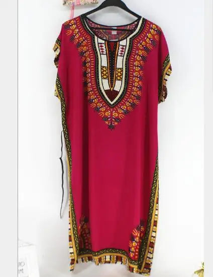 Large size loose nightgowns women short sleeve o-neck night shirt female cotton blend night dress print women's sleepwear dress