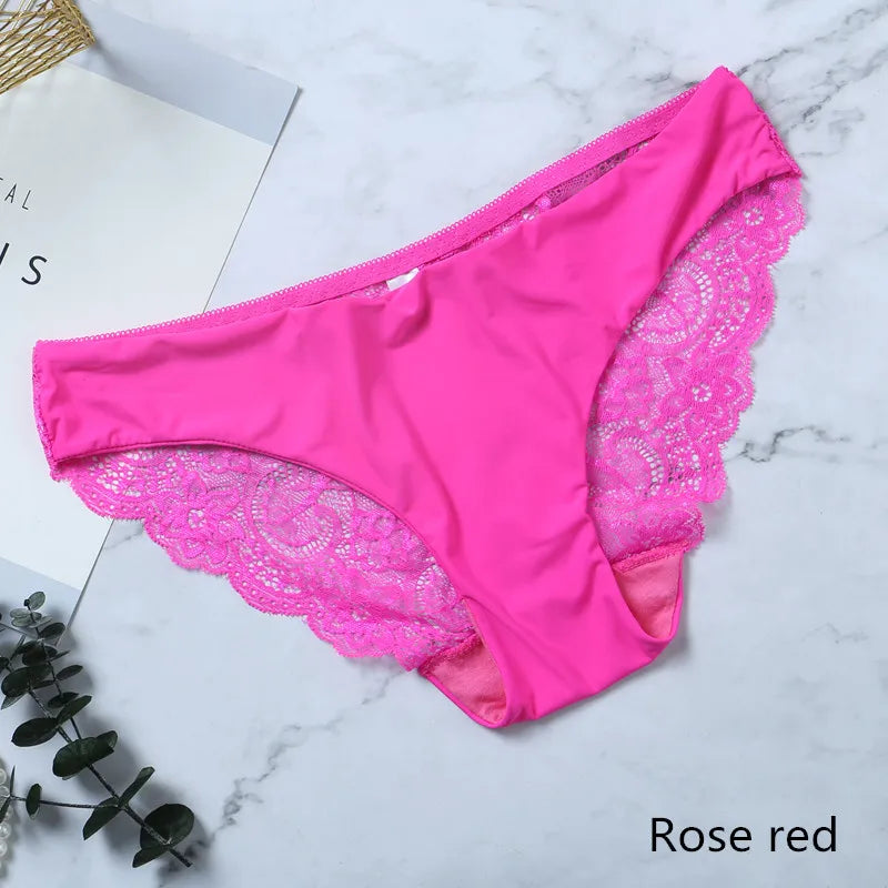 Lace Women's Panties Sexy Female Underwear Seamless Ladies Briefs Low-rise Lingerie Soild Panty Girls Briefs Tangas Slip Femme