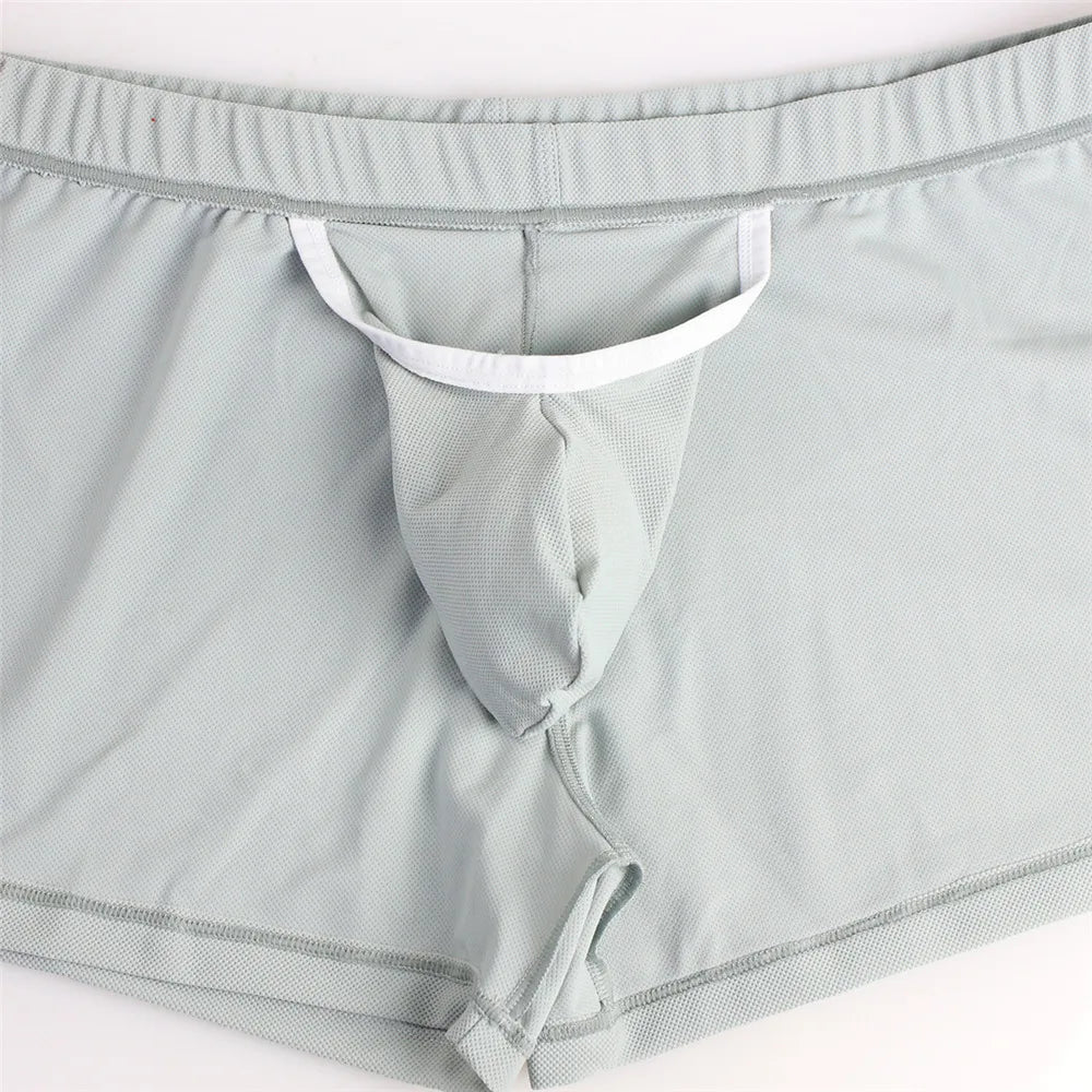 BRAVE PERSON Men's Breathable Soft Boxer Shorts Loose Fit Comfortable Lounge Sleepwear Underwear for Home