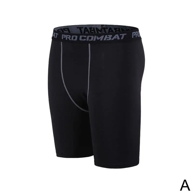 Men Sports Leggings Fitness Elastic Compression Tights Drying Quick Size Fitness Plus Pants Running Training Stretch Shorts