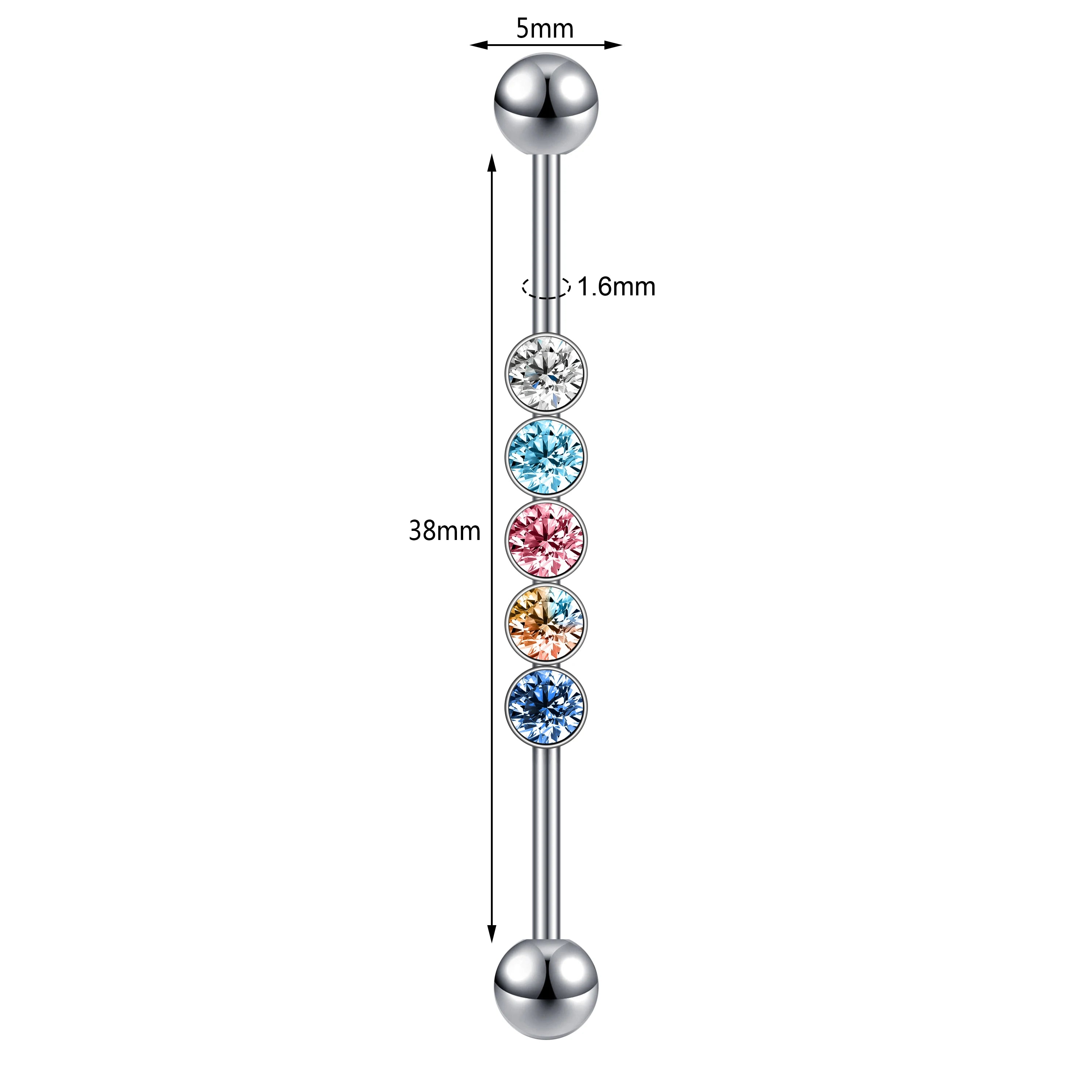 AOEDEJ Industrial Piercing Earring Women Stainless Steel Helix Ear Piercing Dragon Snake Long Earring Jewelry Barbell Earring