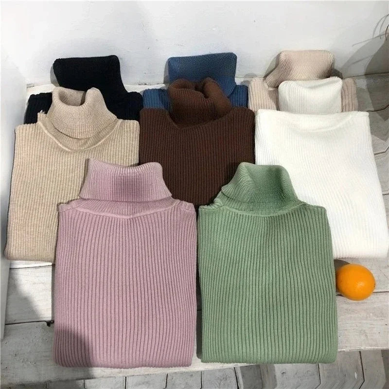 Womens Autumn Winter Tops 2026 Turtleneck Sweater Korean Slim Women Pullover Jumper Knitted Sweater Pull Femme Hiver Truien