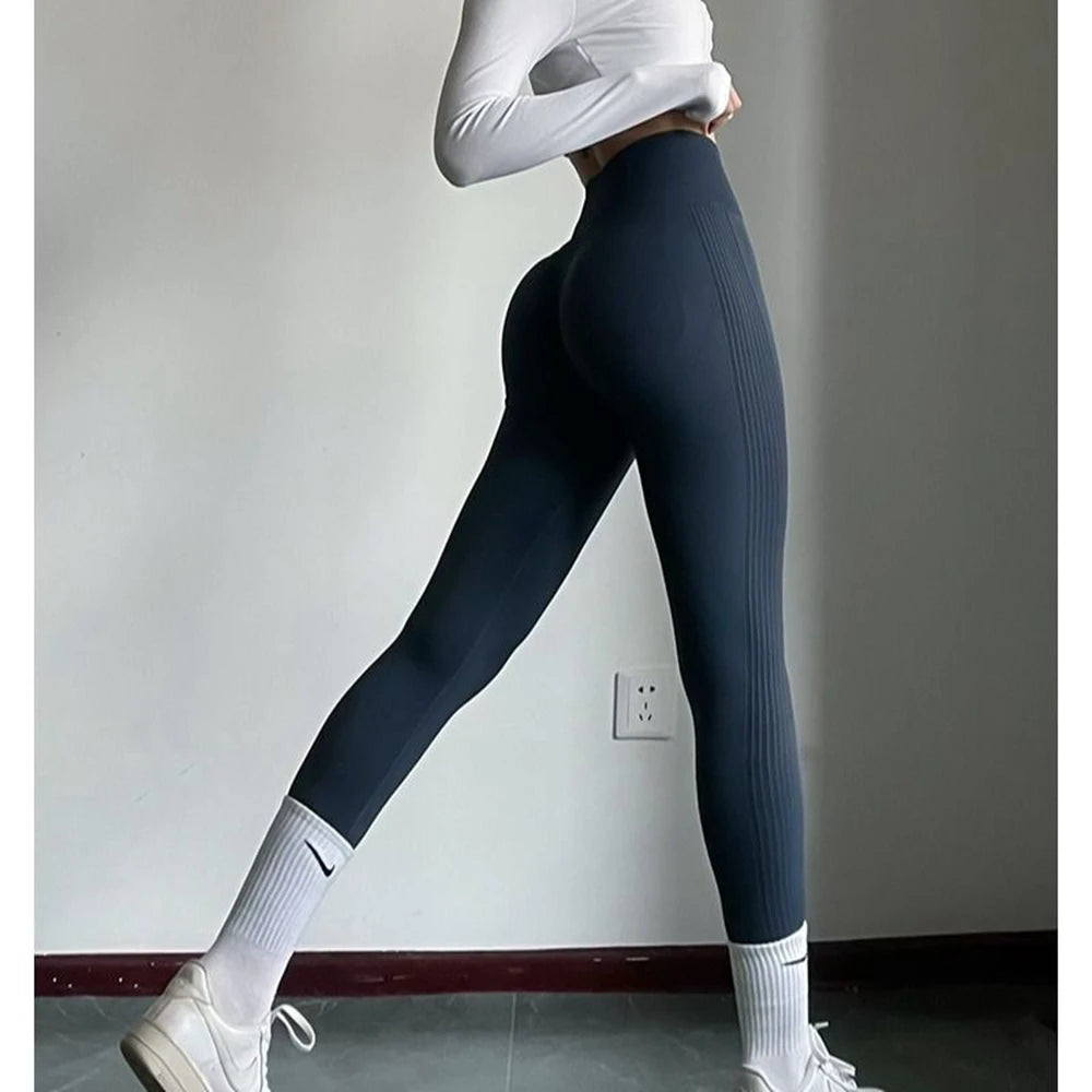 Womens Gym Seamless Yoga Pants Sports Clothes Stretchy High Waist Athletic Exercise Fitness Leggings Sports Activewear Leegings