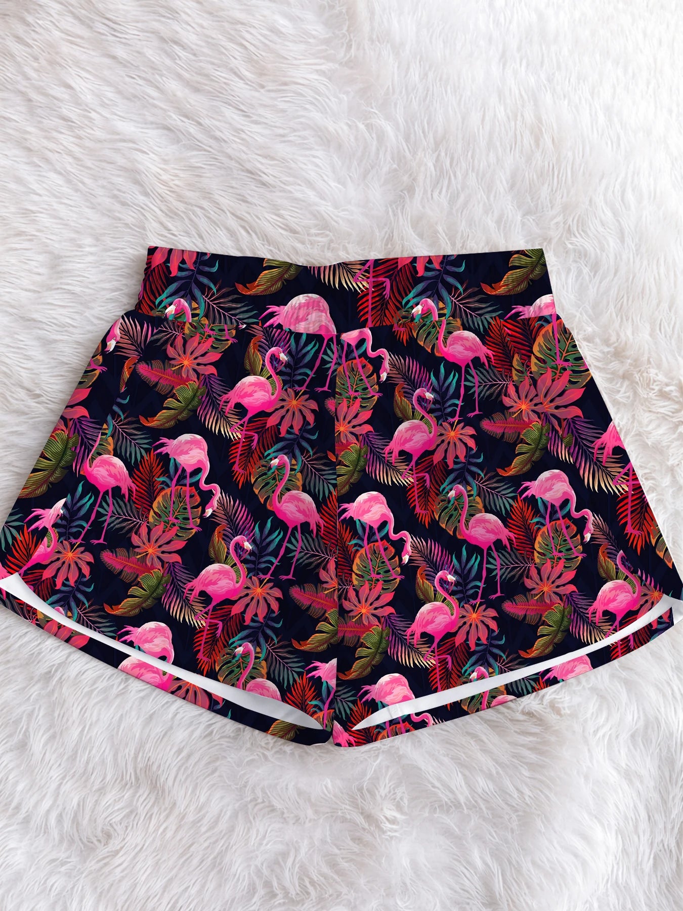 Women's Cute Floral Print Shorts Summer Elastic Waist Loose Casual Beach Shorts  Aesthetic Colorful Flower Print Lounge Short