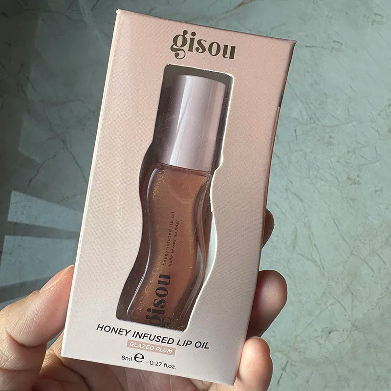 Gisou Watermelon Strawberry Essence Lip Oil Lipstick Long Lasting Moisturizing Reduce Lip Lines Liquid Gloss Makeup Lips Care