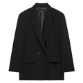 HXAO Blazer Women Double Breasted Pocket Women's Jacket 2025 Long Sleeve Casual Blazers Woman Chic Office Wear Ladies Coat