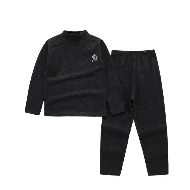 Thermal Underwear Top+Pant 2-Piece Set Boys Girls Sleepwear Cartoon Fish Pajama Suit Kid Autumn Winter Clothes 3-14 Years
