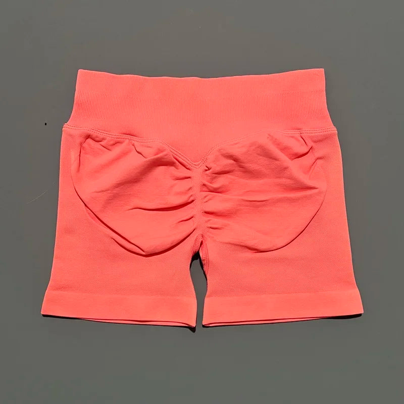 Women Fitness Workout Shorts Yoga High Waist Lift Butt Fitness Shorts Gym Running Sportswear Women Push Up Gym Leggings