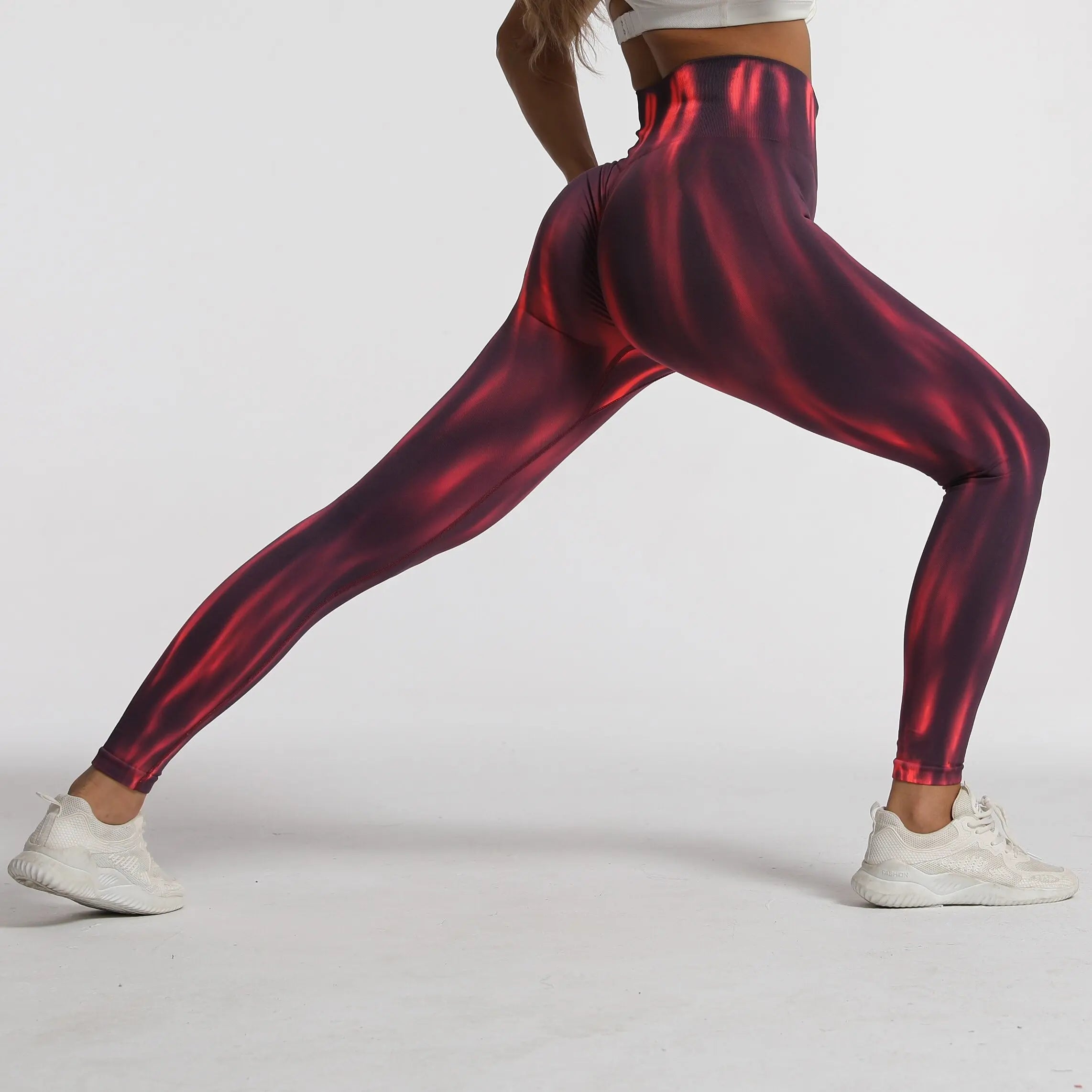 New Women Tie-dye Leggings Gym Athletic Workout Leggins High Waist Leggins Butt Lifting Yoga Pants Sports Training Tights