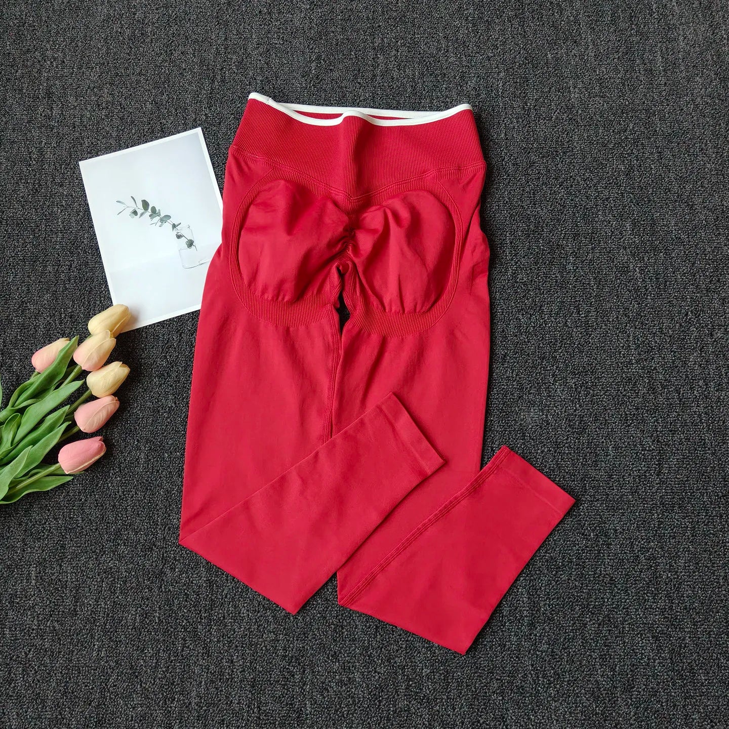 Women's Seamless Yoga Leggings Middle Waist Push-Up Fitness Running Pants High Elastic Hip Lift Pilates Gym Sport Leggings