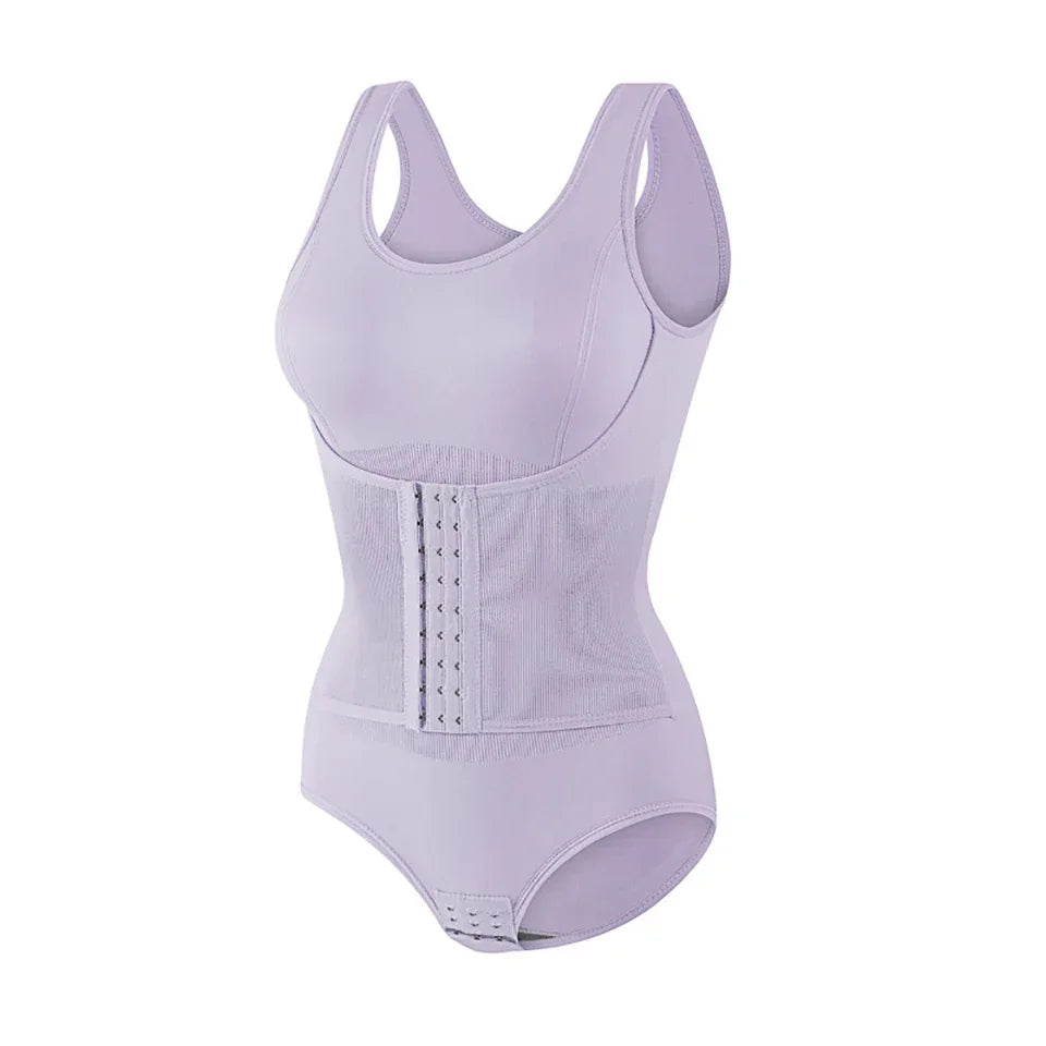 2025 New Bodysuit Shapewear with Zipper Belt Women Tummy Control Fajas Body Shaper Waist Trainer Slimming Cincher Corset Tops