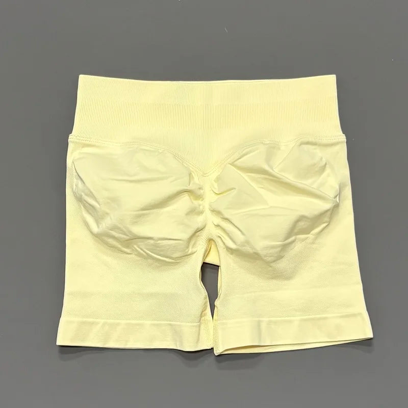 Women Fitness Workout Shorts Yoga High Waist Lift Butt Fitness Shorts Gym Running Sportswear Women Push Up Gym Leggings