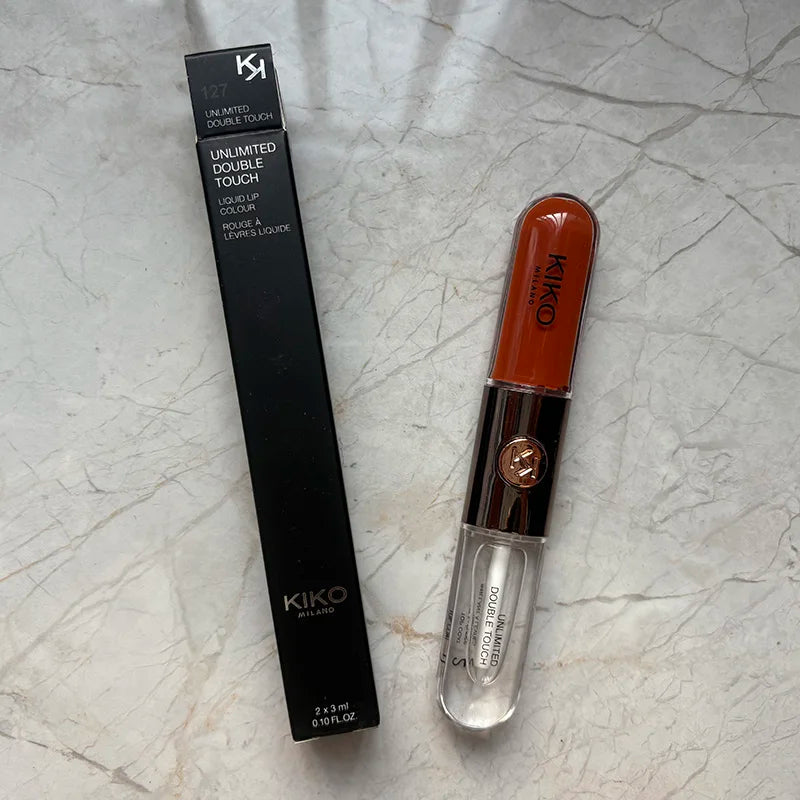Hot Double Headed Lipstick Transparent Mirror Lip Gloss Non Fading Oil Sexy Rich Lip Gloss Milk Tea Bean Paste Naked Makeup
