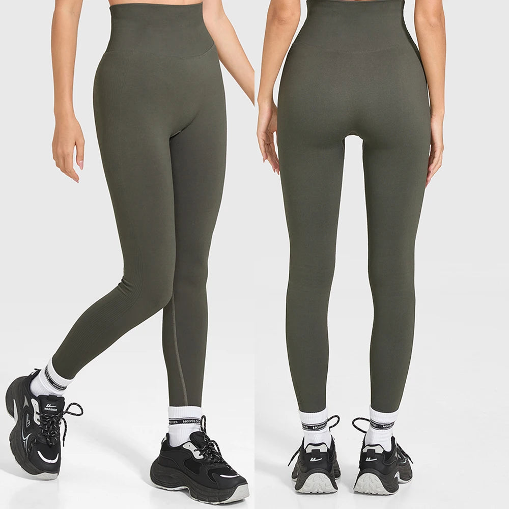 Solid High Waist Yoga Legging Women Sport Pants Butter Athletic Gym Training Yoga Leggings Women Fitness Leggings Female
