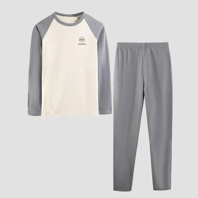 Winter Warm Pyjamas Sets for Boys Kids Stripe Pajamas Suits Teenager Sleepwear Autumn Clothes for Children from 2 to 15Years Old