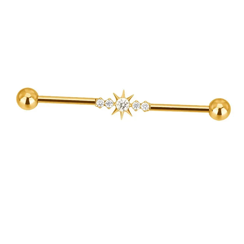ASTM F136 Titanium PIERC Multiple Models Industrial Barbells Stone Ear Rod Helix Stud Cartilage Straight Bar Piercing Jewelry