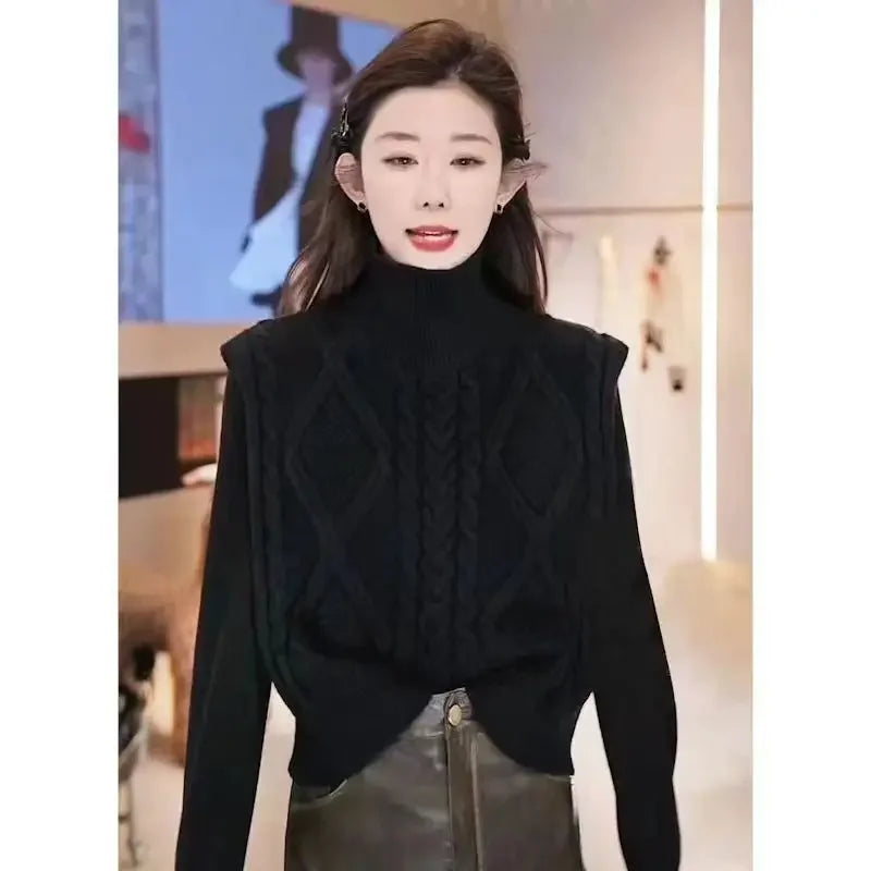 Female Sweater Loose Cardigan Women's Knitted Vest Gray Waistcoat Wear To Work Cheap Clothes Clothing Sales Trend 2025 Crochet