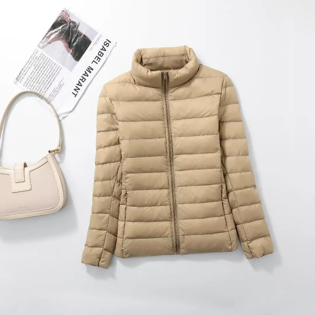 30 Colors Women Fashion Hoodid Short Puffer Jackets 2023 New Arrivals Autumn Winter Female White Duck Down Korean Slim Fit  Coat