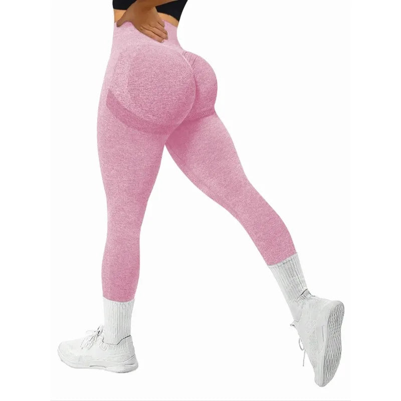 High Waist Yoga Pants Women Seamless Slim Leggings High Elastic Gym Workout Running Tights Solid Color Hip Liftting Leggings