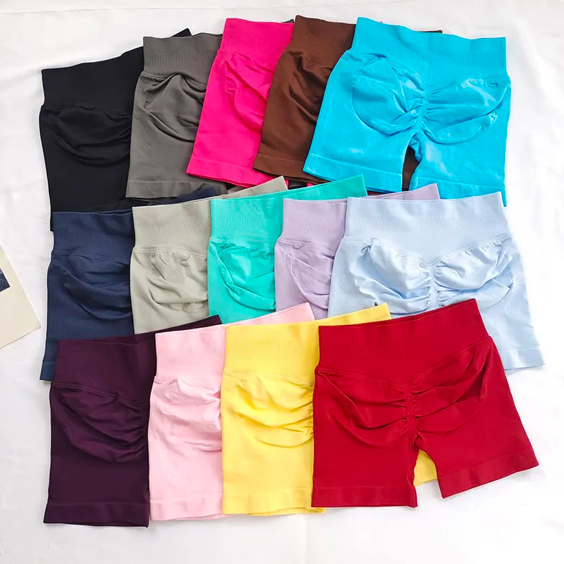 Women's High-Waisted Seamless Fitness Shorts: Tummy Control Compression, Butt-Lifting, High-Elastic Breathable, for YOGA