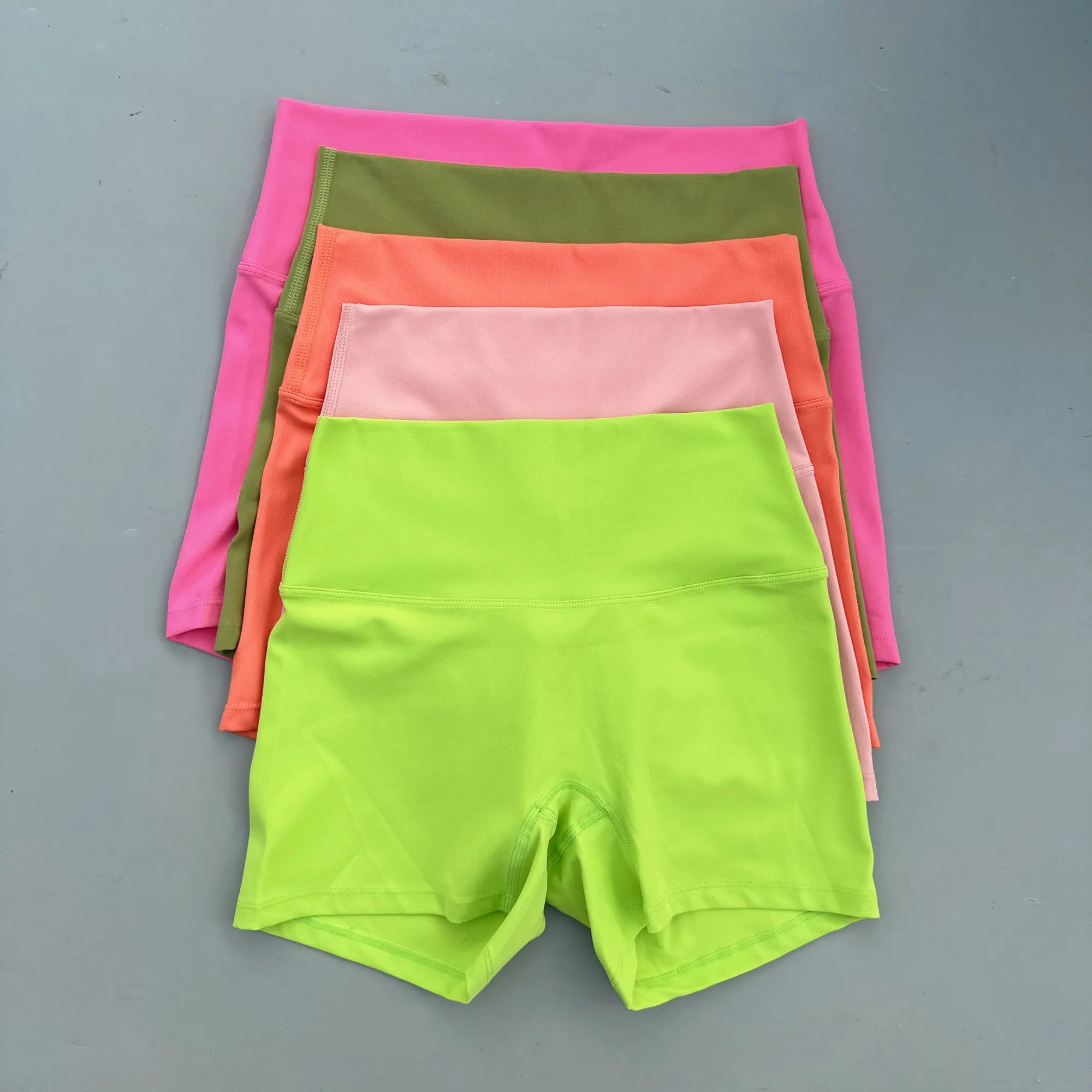 Solid Color Tight Soft Women Fitness Sport Short High Waist Yoga Short Legging Squatting Proof Comprehensive Training Athletic