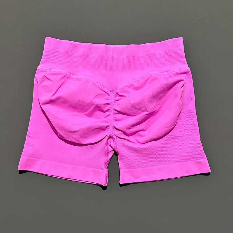 Women Fitness Workout Shorts Yoga High Waist Lift Butt Fitness Shorts Gym Running Sportswear Women Push Up Gym Leggings