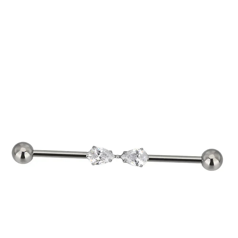 ASTM F136 Titanium PIERC Multiple Models Industrial Barbells Stone Ear Rod Helix Stud Cartilage Straight Bar Piercing Jewelry