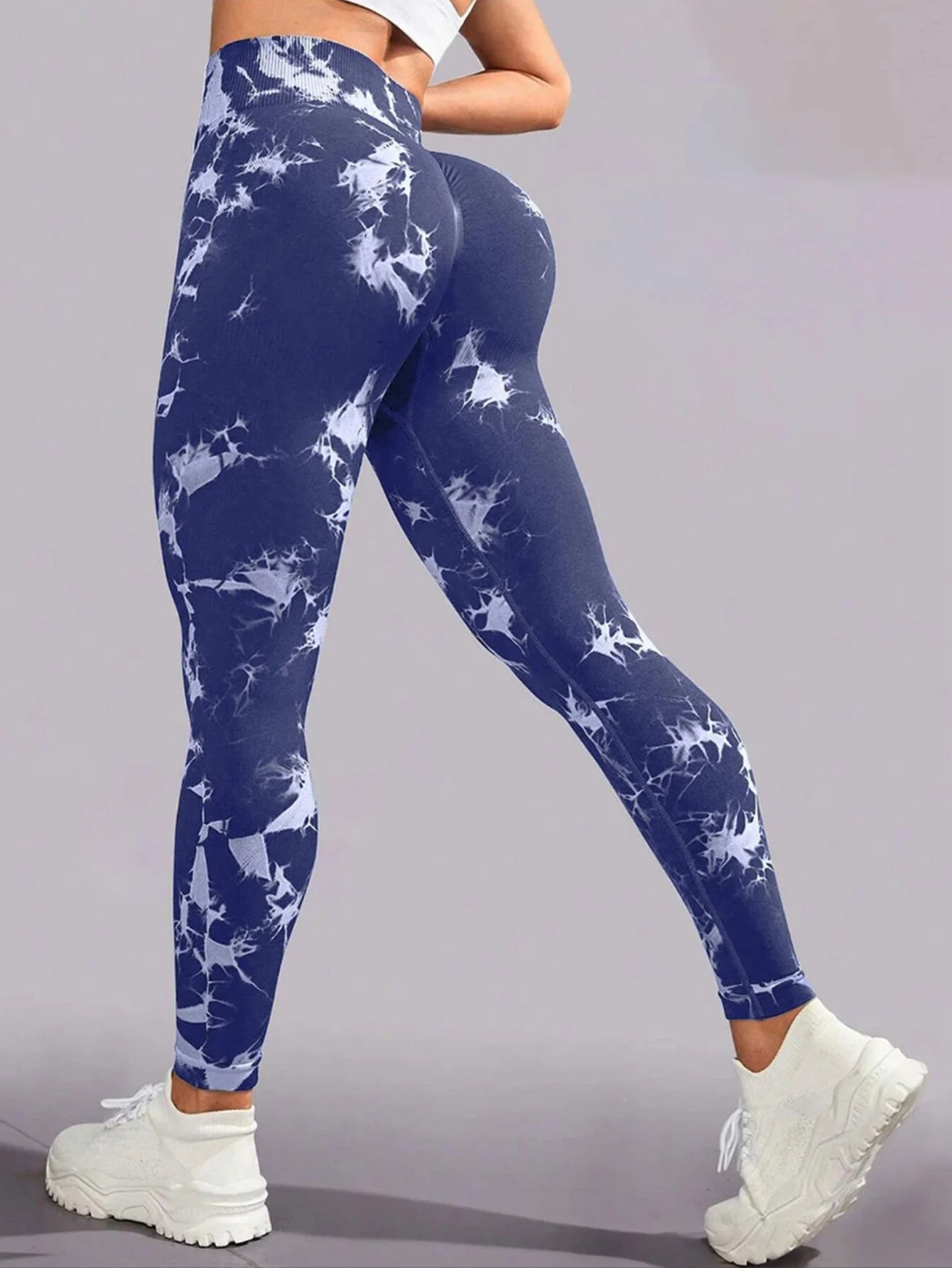 CZGUKE Tie Dye Gym Yoga Pants Fitness Workout Sportswear Clothing For Women High Waist Scrunch Butt Liftting Sports Leggings