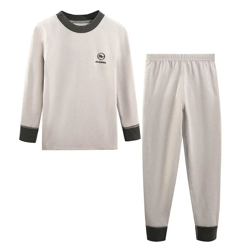 Winter Warm Pyjamas Sets for Boys Kids Stripe Pajamas Suits Teenager Sleepwear Autumn Clothes for Children from 2 to 15Years Old