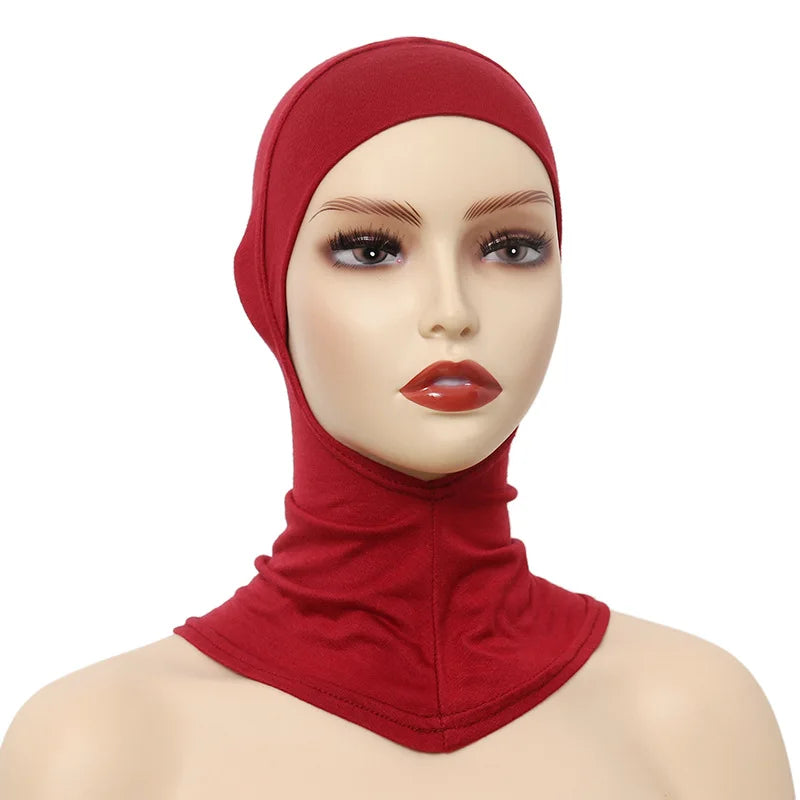 Clearance_Turban Caps for Women Muslim Underscarf Modal Hijab Inner Caps Stretchy Full Cover Shawl Cap Full Neck Coverage_Contin
