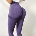 Fitness Women Sport Seamless Leggings High Waist Elastic Solid Yoga Leggings Gym Jogging Quick Dry Push Up Slim Pants Female