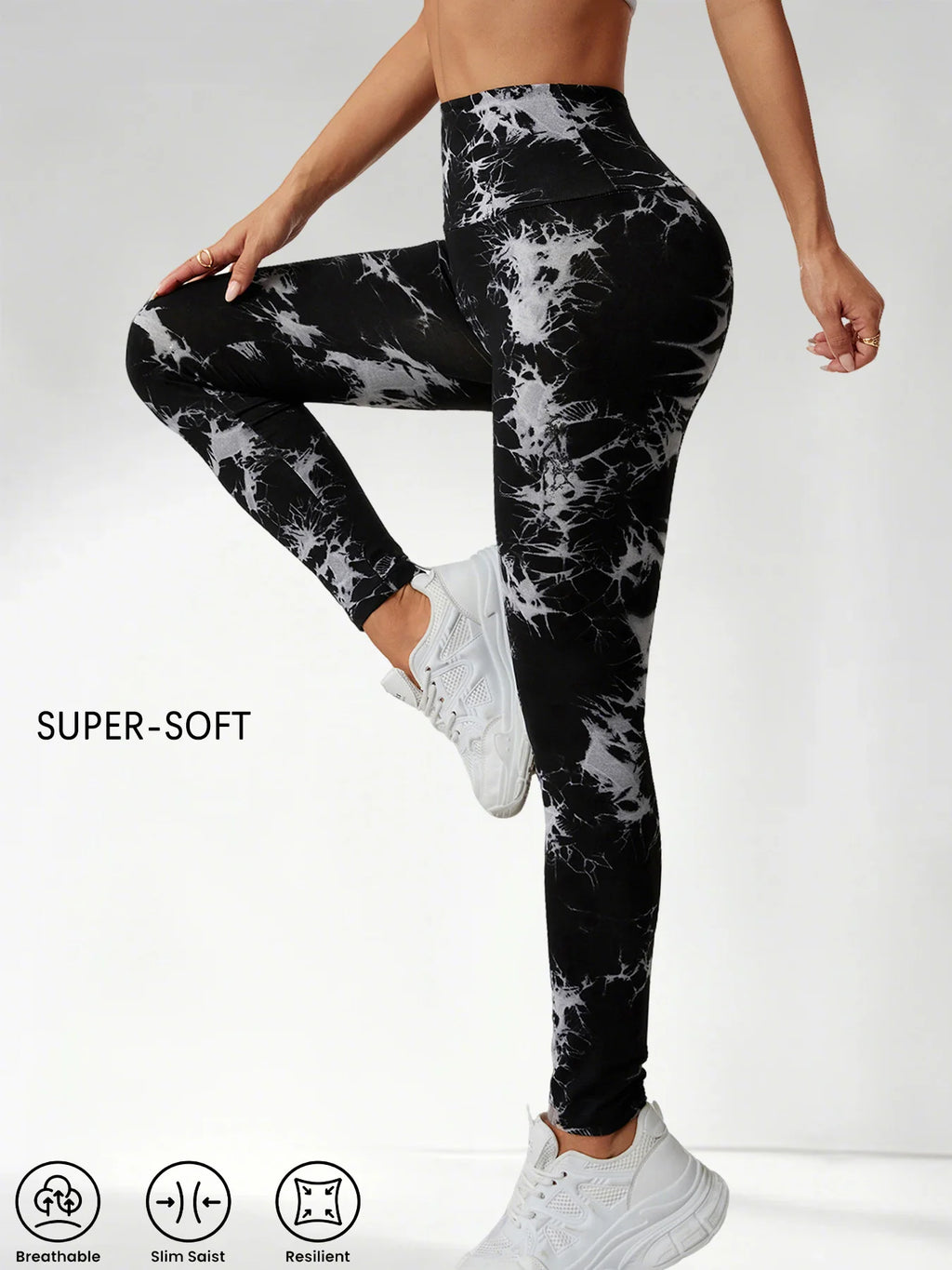 Women's Tie Dye Workout Leggings - Super Soft High Waisted No See Through with for Yoga Running Gym Fitness
