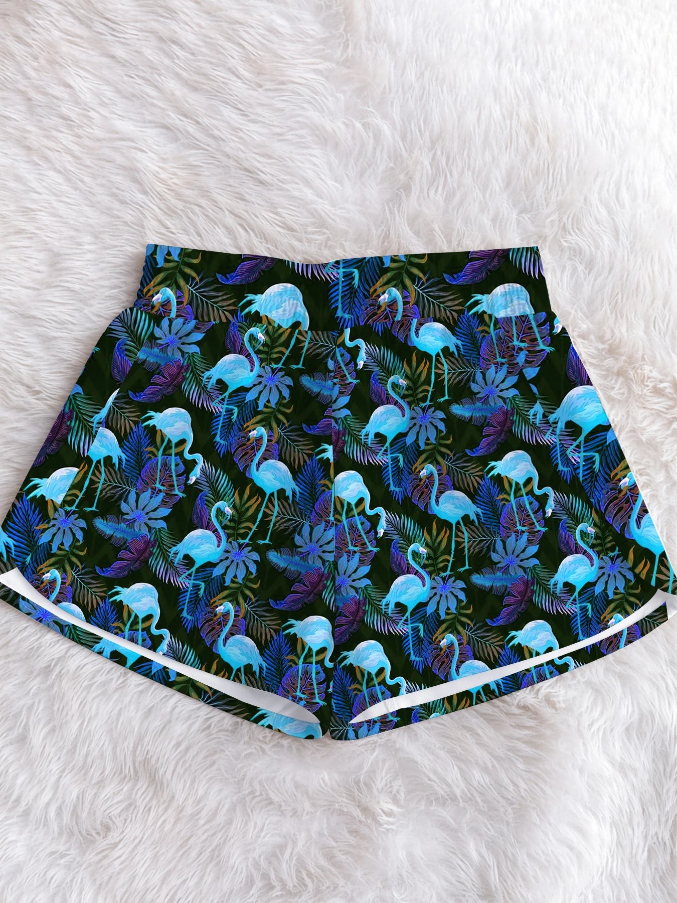 Women's Cute Floral Print Shorts Summer Elastic Waist Loose Casual Beach Shorts  Aesthetic Colorful Flower Print Lounge Short