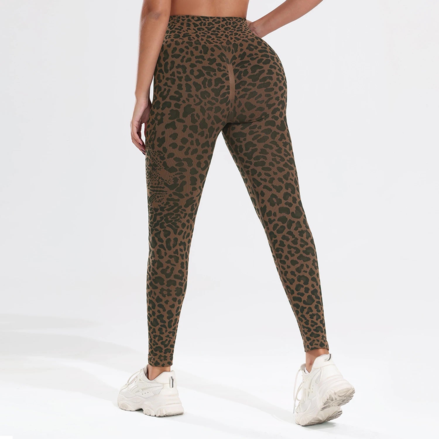 Leopard Print Seamless Yoga Pants High Waist Tummy Control Butt Lifting Sports Leggings Leggings Workout Tights for Women