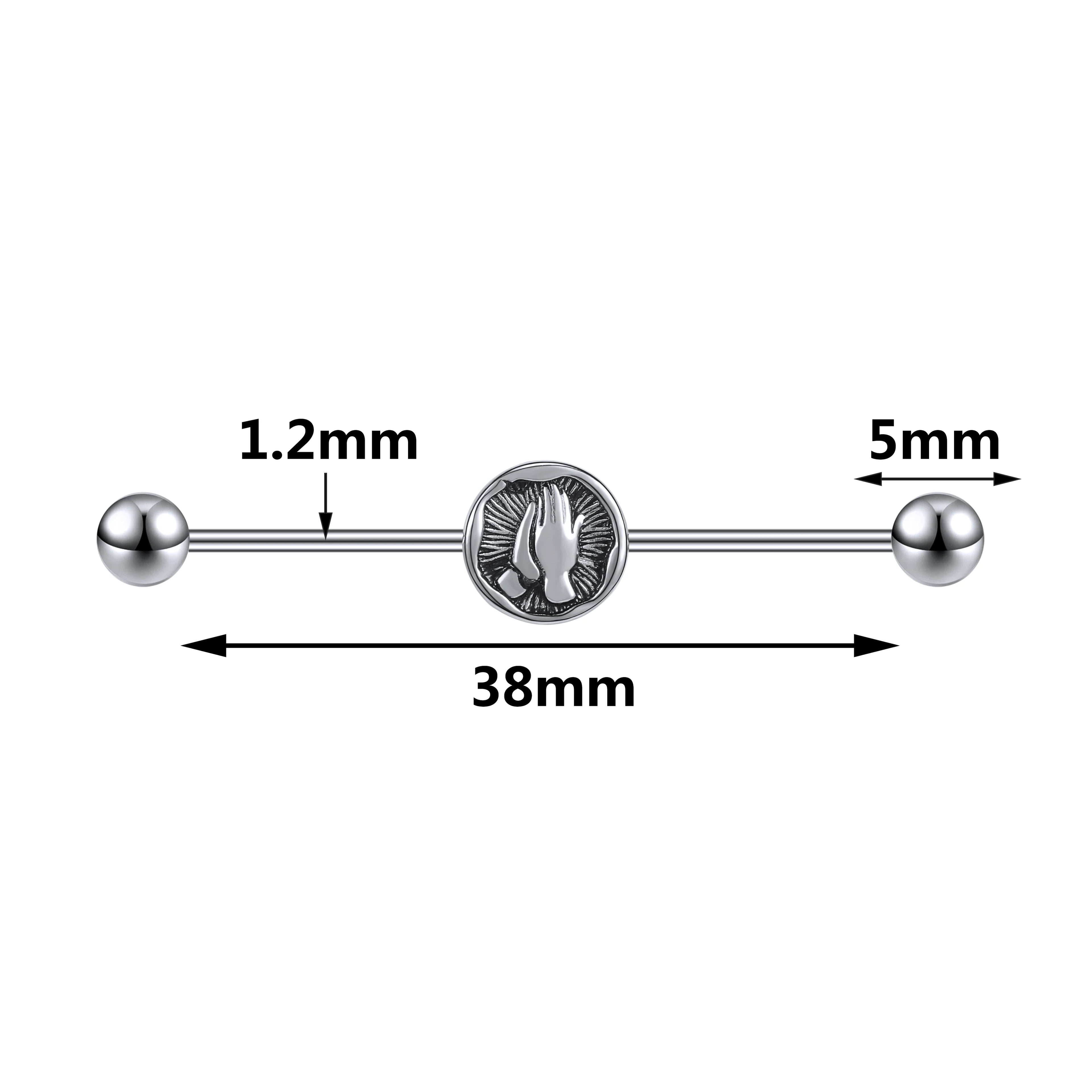 AOEDEJ Industrial Piercing Earring Women Stainless Steel Helix Ear Piercing Dragon Snake Long Earring Jewelry Barbell Earring