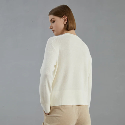 BC705 100% Merino Wool Crew Neck Knit pullover Sweater High Quality Luxury Brand Womens clothing