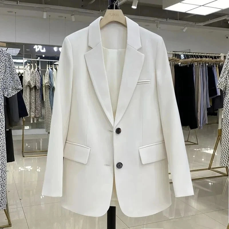2026 New Blazer Women Coat Spring New Office Lady Blazer Womens Vintage Casual Loose Korean Version Small Suit Jacket 20 Colors