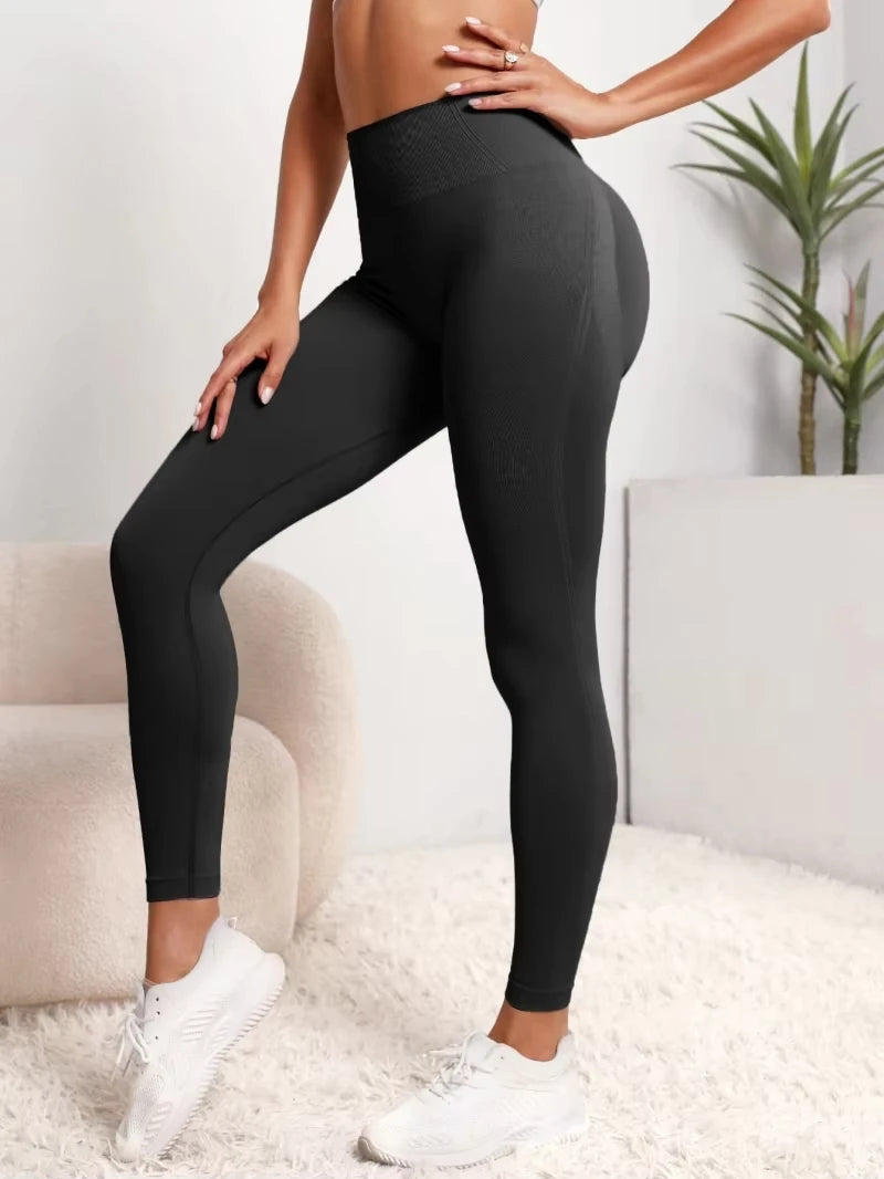 Plus Size Gym New High Waist Yoga Pants for Women - Tummy Control Leggings, Stretchy Soft Workout Running Pants, Comfortable