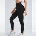 Women Seamless Gym High Waist Yoga Pants Hip Lifting Outdoor Sports Tight Waist Letter Sand Washed Pants Exercise Yoga Leggings