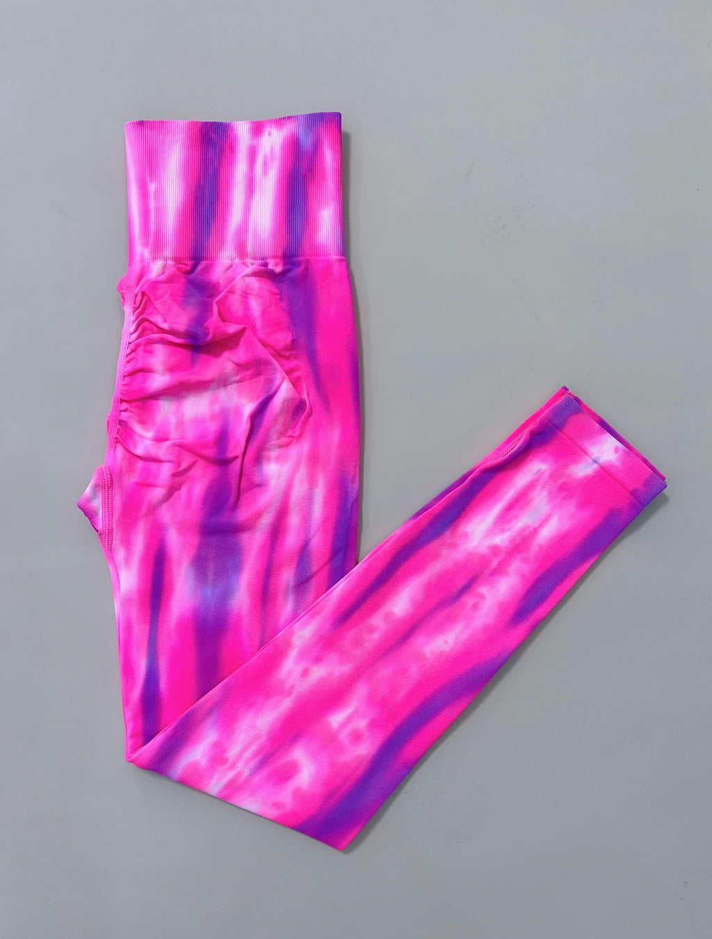 Women Tie Dye Seamless Leggings Scrunch Fitness High Waist Athletic Yoga Pants Soft Nylon Workout Elastic Gym Training Leggins