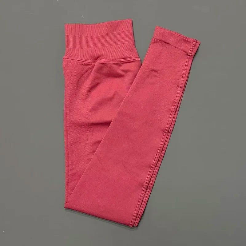 Sports Pants Women Seamless Low Waist Butt Lifting Yoga Leggings High Stretch Slim Fitness Gym Workout Running Athletic Trousers