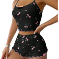 Summer Pajama Set Large Size Vest Shorts Women's Suspenders Soft Casual Cute Printed Women Pajamas Set