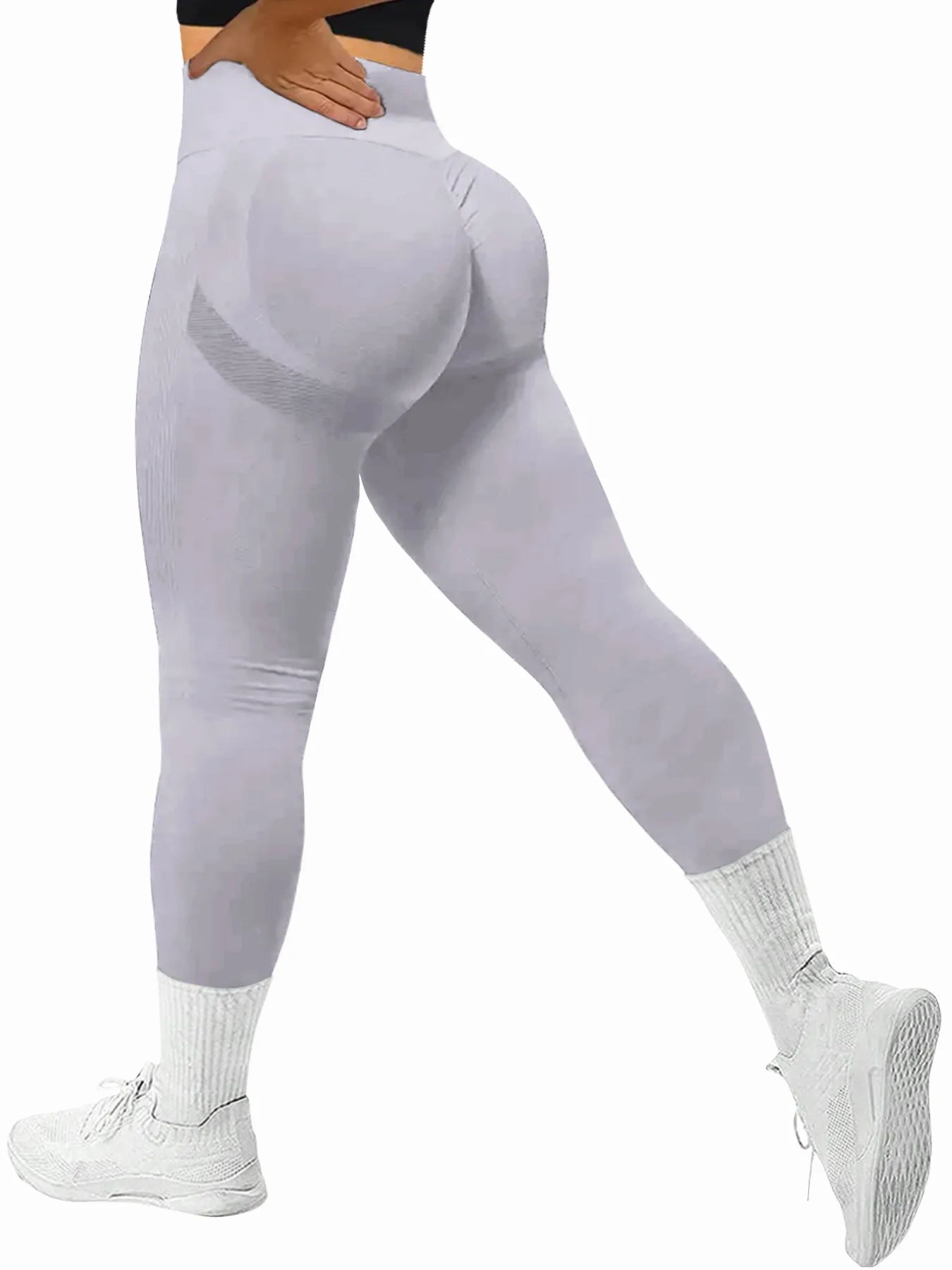 High Waist Yoga Pants Women Seamless Slim Leggings High Elastic Gym Workout Running Tights Solid Color Hip Liftting Leggings